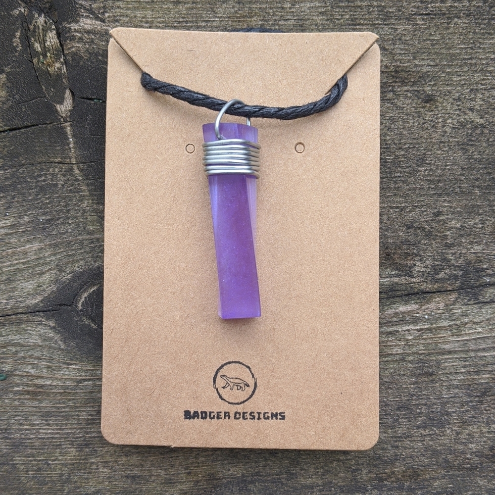 Purple Twisted Crystal Healing Chakra Necklace